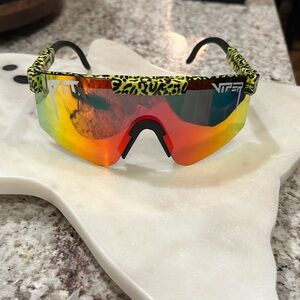 Yellow Cheetah Print Pit Viper Sunglasses
